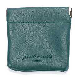 PU Imitation Leather Women's Bags, Square, Teal, 8x8cm(ABAG-P005-A04)