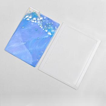 Notebook Mold, DIY Silicone Pendant Molds, Resin Casting Molds, For UV Resin, Epoxy Resin Jewelry Making, White, 21.5~22.8x16~17.7x0.55cm, Hole: 4.5mm, Inner: 20.8~21.2x15.2~15.5mm