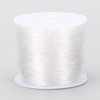 Round Crystal Elastic Stretch Thread, for Bracelets Gemstone Jewelry Making Beading Craft, White, 1mm, about 30.6 yards(28m)/roll