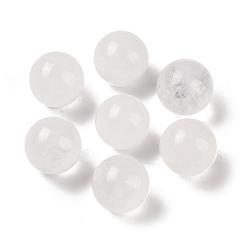 Natural Quartz Crystal No Hole Sphere Beads, Rock Crystal Round Beads, 12mm