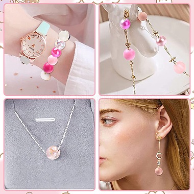 DIY Pink Series Necklace & Bracelet Making Kits(DIY-CJ0001-76)-7