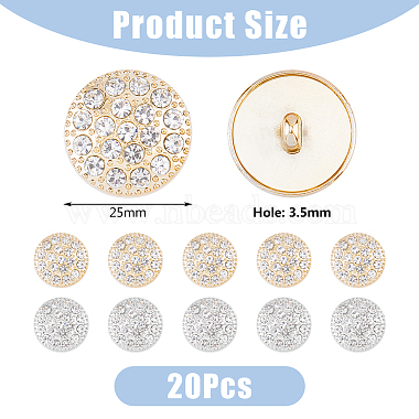 20Pcs 2 Colors 1-Hole ABS Plastic Shank Buttons(BUTT-HY0001-06)-2