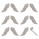 6 Pairs Alloy Wing Brooch for Backpack Clothes(JEWB-CA0001-31)-1