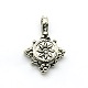 Buddhist Jewelry Findings Counter Tibetan Style Alloy Dharmacakra Charms(TIBEP-O007-01)-1