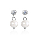 Stainless Steel Dangle Earrings with Freshwater Pearls for Women(TB1233-2)-1