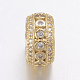 Brass Micro Pave Cubic Zirconia Beads(ZIRC-G125-43G)-2