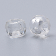 Transparent Plastic Beads, Column, Clear, 9x6mm, Hole: 3.5mm(X-MACR-S272-19D)