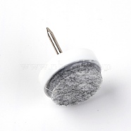 Felt Pad Nail Stud, Furniture Table Leg Protector, Platinum Plated Iron Pin, White, 26x20mm(SW-TAC0005-01A-01)