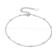 S925 Silver Anklet with Unique Design for Halloween Accessories, 8-1/4 inch(21cm)(LG6068)