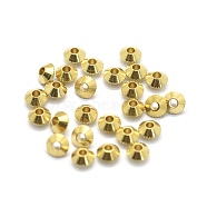 Brass Spacer Beads, Rondelle, Raw(Unplated), 3.5x2mm, Hole: 1.2mm(KK-L184-63C)
