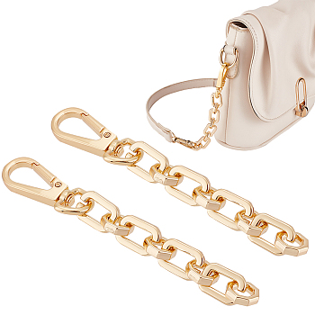 1 Set Purse Strap Extenders, Iron Link Chain with Clasp Replacement Bag Straps Extension, Golden, 123mm