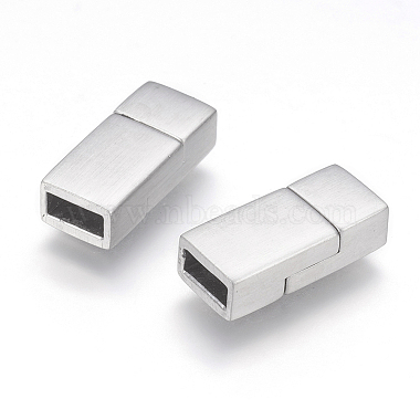 Stainless Steel Color Rectangle 304 Stainless Steel Magnetic Clasps