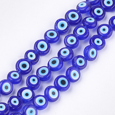 Handmade Evil Eye Lampwork Beads Strands(X-LAMP-S191-02B-12)-2