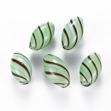 Perles de globe en verre souffl&eacute; &agrave; la main opaques(GLAA-T012-07)-2