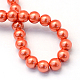 Baking Painted Pearlized Glass Pearl Round Bead Strands(HY-Q330-8mm-38)-4