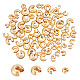 HOBBIESAY 80Pcs 4 Style Brass Crimp Beads Covers(KK-HY0002-94G)-1