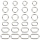 WADORN 24Pcs 6 Style Zinc Alloy Spring Gate Rings(FIND-WR0003-72)-5