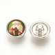クリスマス模様真鍮のガラスのスナップボタン(SNAP-Q007-098P-M)-2