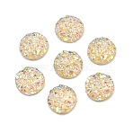 Transparent Resin Decoden Cabochons, Half Round, Colorful, 8x3mm(RESI-XCP0002-71A)