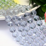 Faceted Round Imitation Austrian Crystal Bead Strands, Grade AAA, Alice Blue, 10mm, Hole: 0.9~1mm, about 40pcs/strand, 15.7 inch(G-M191-10mm-04A)