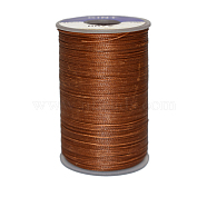 Waxed Polyester Cord, 9-Ply, Sienna, 0.65mm, about 21.87 yards(20m)/roll(YC-E006-0.65mm-A07)