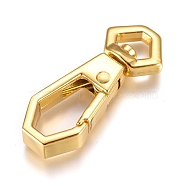 Alloy Swivel Clasps, Swivel Snap Hook, Golden, 34.5x14x5.5mm, Hole: 4.5x7.5mm(X-PALLOY-WH0070-20G)