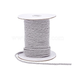 Polyester Twisted Cord, with Paper Spool, Gainsboro, 1/8 inch(3.5mm), about 50m/roll.(OCOR-WH0066-02)