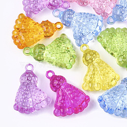 Transparent Acrylic Pendants, Foot, Mixed Color, 33x24x11mm, Hole: 2.5mm, about 160pcs/500g(TACR-S133-058)