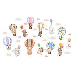 PVC Wall Stickers, Wall Decoration, Hot Air Balloon Pattern, 860x290mm(DIY-WH0228-645)