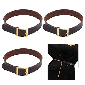 PU Leather Choker Necklaces with Alloy Clasp, Coconut Brown, 16.22 inch(41.2cm)