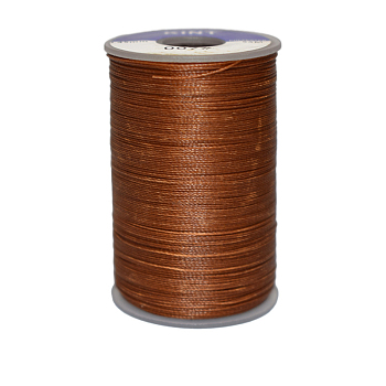 Waxed Polyester Cord, 9-Ply, Sienna, 0.65mm, about 21.87 yards(20m)/roll
