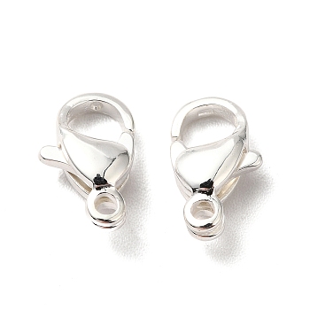 304 Stainless Steel Lobster Claw Clasps, 925 Sterling Silver Plated, 10x6x3.5mm, Hole: 1.2mm
