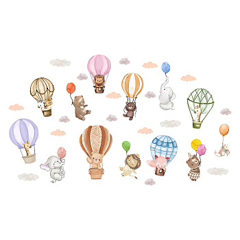 PVC Wall Stickers, Wall Decoration, Hot Air Balloon Pattern, 860x290mm