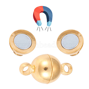 Brass Magnetic Clasps with Loops(KK-YW0001-16A)-4