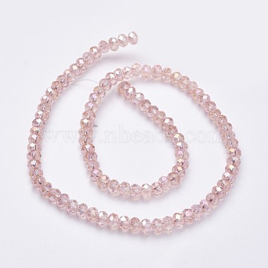 Chapelets de perles en verre galvanoplastique(X-EGLA-D020-6x4mm-69)-2