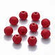 Painted Natural Wood Beehive Beads(WOOD-Q040-019B-A07)-1