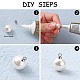 Tasse en acier inoxydable perle peg bails pin pendentifs(STAS-P149-01P)-3