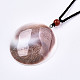 Natural Shell Fossil Pendant Necklaces(NJEW-S421-003)-3