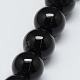 Brin de perles rondes en onyx noir naturel(G-L087-12mm-01)-2