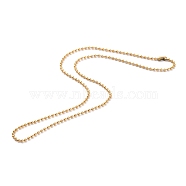 304 Stainless Steel Ball Chain Necklaces, Golden, 16.14 inch(41cm), 2mm(NJEW-I245-04A-G)