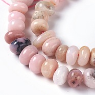Natural Pink Opal Beads Strands, Nuggets, 8~12x6~9mm, Hole: 1mm, about 63pcs/strand, 15.7 inch(40cm)(G-L493-16)