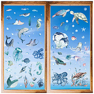 8 Sheets 8 Styles PVC Waterproof Wall Stickers, Self-Adhesive Decals, for Window or Stairway Home Decoration, Marine Animal, 200x145mm, 1 sheet/style(DIY-WH0345-218)