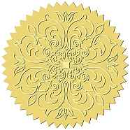 34 Sheets Mandala Self Adhesive Gold Foil Embossed Stickers, Round Dot Medal Decoration Sticker for Envelope Card Seal, Flower, 165x211mm, 12pcs/sheet(DIY-WH0509-015)