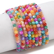 Natural Freshwater Shell Beads Strands, Dyed, Round, Mixed Color, 2mm, Hole: 0.4mm, about 165pcs/strand, 14.96''(38cm)(SHEL-P017-02)