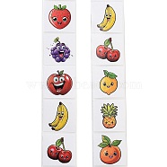 Picture Paper Stickers, Fruits Cartoon Stickers, Mixed Color, 25x25mm, 500pcs/roll(STIC-M002-03C)