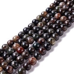 Natural Bronzite Beads Strands, Round, 8mm, Hole: 1.2mm, about 47pcs/strand, 15.20''(38.6cm)(G-K317-A20)