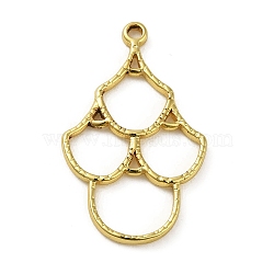 304 Stainless Steel Pendants, Hollow Flower Charm, Real 18K Gold Plated, 34x20.5x2mm, Hole: 2mm(STAS-Q322-02G-02)