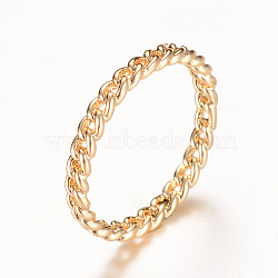 Brass Hollow Finger Rings, Light Gold, 16mm(RJEW-T001-17KC)