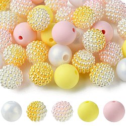 DIY Round Silicone & Acrylic & Berry Beads Making Findings Kits, Mixed Color, 11.5~12x12mm, hole: 1~3mm(DIY-FS0006-26B)