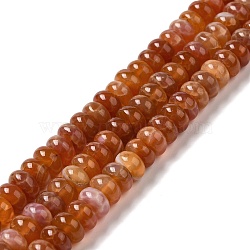 Natural Fire Crackle Agate Beads Strands, Rondelle, 10.5~11x5.5~6mm, Hole: 1mm, about 68pcs/strand, 15.43 inch(39.2cm)(G-G0004-A01-C)